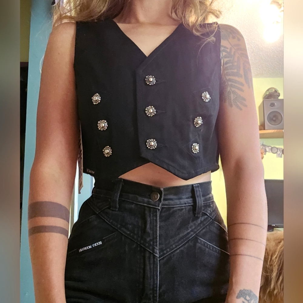 Vintage Western Ethics Denim Vest